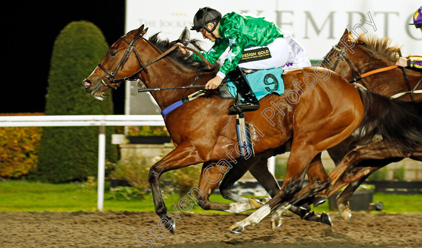 Miss-Bella-Brand-0003 
 MISS BELLA BRAND (George Wood) wins The Try Unibet's Improved Bet Builder Fillies Handicap
Kempton 15 Nov 2023 - Pic Steven Cargill / Racingfotos.com