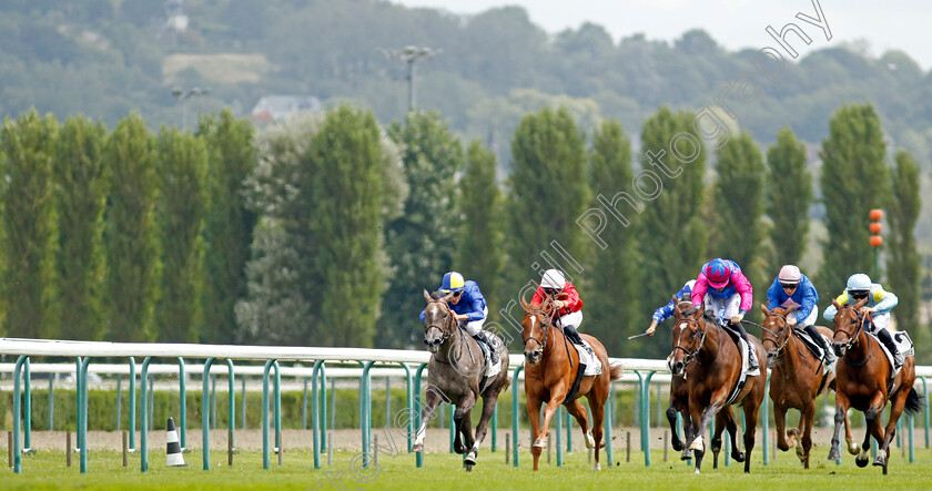 Dare-To-Dream-0007 
 DARE TO DREAM (pink sleeves, T Piccone) wins The Prix de la Reboursiere
Deauville 12 Aug 2023 - Pic Steven Cargill / Racingfotos.com