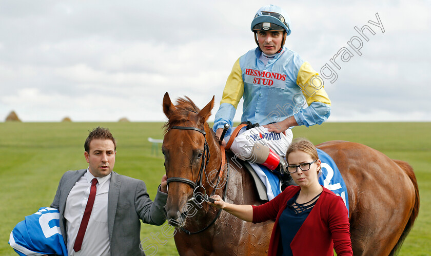 Altyn-Orda-0005 
 ALTYN ORDA (Andrea Atzeni) after The Godolphin Lifetime Care Oh So Sharp Stakes Newmarket 13 Oct 2017 - Pic Steven Cargill / Racingfotos.com