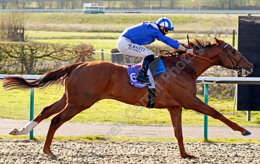 Khuzaam-0003 
 KHUZAAM (Jack Mitchell) wins The Bombardier All-Weather Mile Championships Conditions Stakes
Lingfield 2 Apr 2021 - Pic Steven Cargill / Racingfotos.com