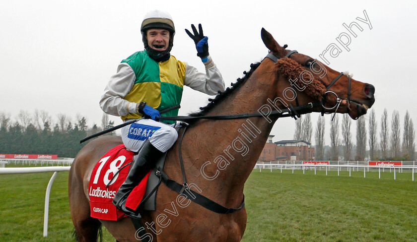 Cloth-Cap-0013 
 CLOTH CAP (Tom Scudamore) after winning The Ladbrokes Trophy Chase
Newbury 28 Nov 2020 - Pic Steven Cargill / Racingfotos.com