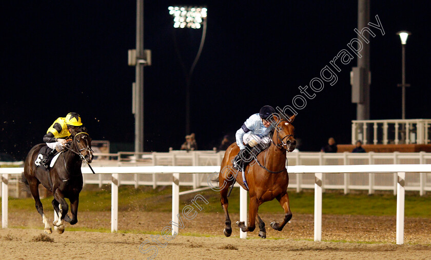 Fantail-0005 
 FANTAIL (Joe Fanning) beats ISLAND HIDEAWAY (left) in The Bet totetrifecta At totesport.com EBF Fillies Novice Stakes
Chelmsford 19 Nov 2019 - Pic Steven Cargill / Racingfotos.com