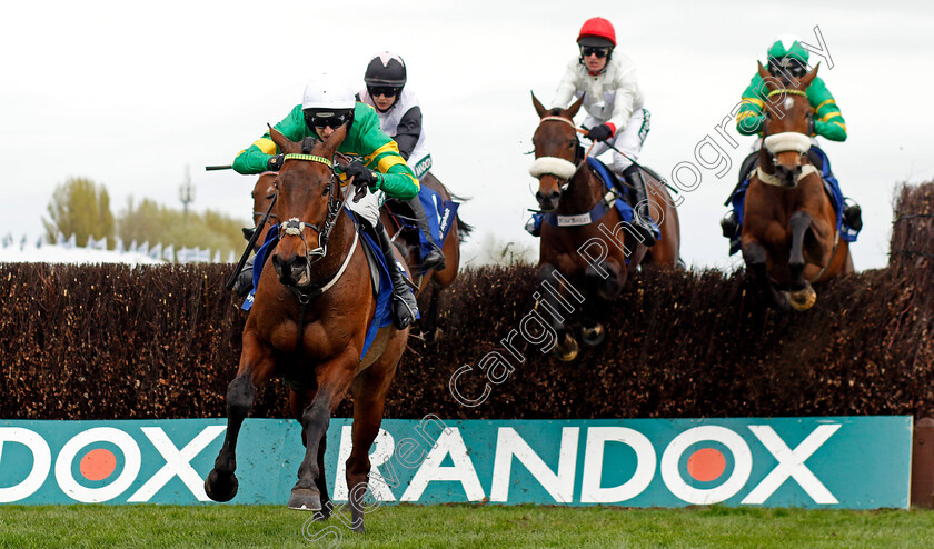 Inothewayurthinkin-0004 
 INOTHEWAYURTHINKIN (Mark Walsh) wins The Huyton Asphalt Franny Blennerhassett Memorial Mildmay Novices Chase
Aintree 12 Apr 2024 - Pic Steven Cargill / Racingfotos.com