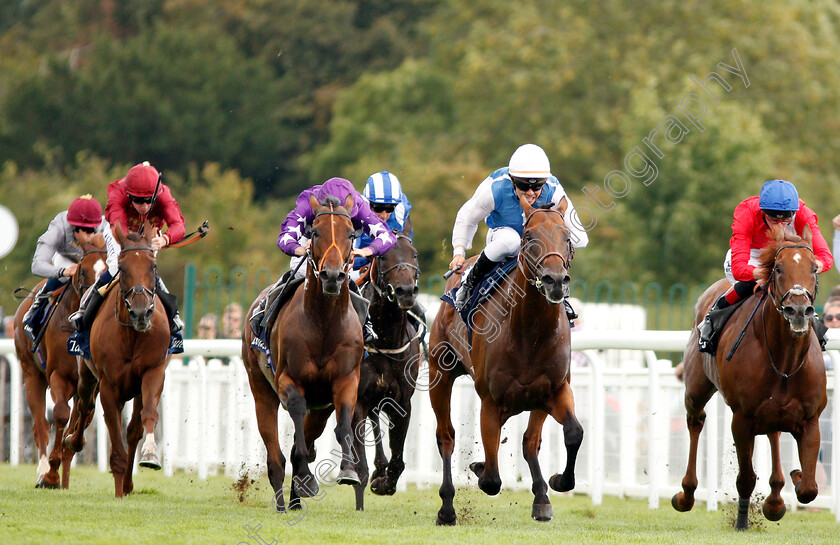 Plumatic-0003 
 PLUMATIC (centre, Maxime Guyon) beats OH THIS IS US (2nd left) and ZONDERLAND (right) in The Tattersalls Sovereign Stakes
Salisbury 16 Aug 2018 - Pic Steven Cargill / Racingfotos.com