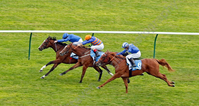 Dream-Of-Love-0001 
 DREAM OF LOVE (farside, William Buick) beats HEY LYLA (centre) and MUBHIJAH (nearside) in The Godolphin Under Starters Orders Maiden Fillies Stakes Div1
Newmarket 7 Oct 2022 - Pic Steven Cargill / Racingfotos.com