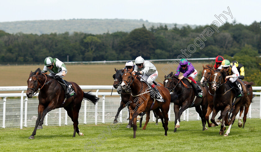 Beat-Le-Bon-0001 
 BEAT LE BON (Pat Dobbs) beats VALE OF KENT (centre) and ESCOBAR (right) in The Unibet Golden Mile Handicap
Goodwood 2 Aug 2019 - Pic Steven Cargill / Racingfotos.com