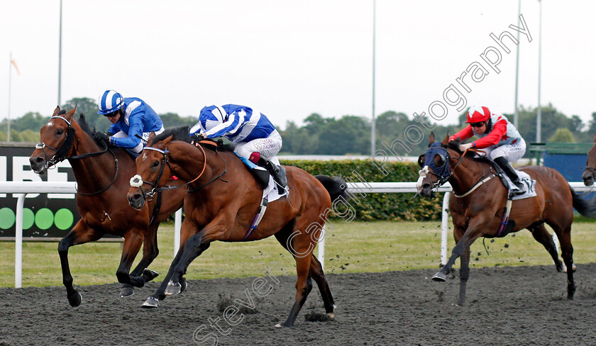 Boss-Power-0001 
 BOSS POWER (Oisin Murphy) beats TAQAREER (left) in The Try Our New Price Boosts At Unibet Handicap
Kempton 30 Jun 2021 - Pic Steven Cargill / Racingfotos.com