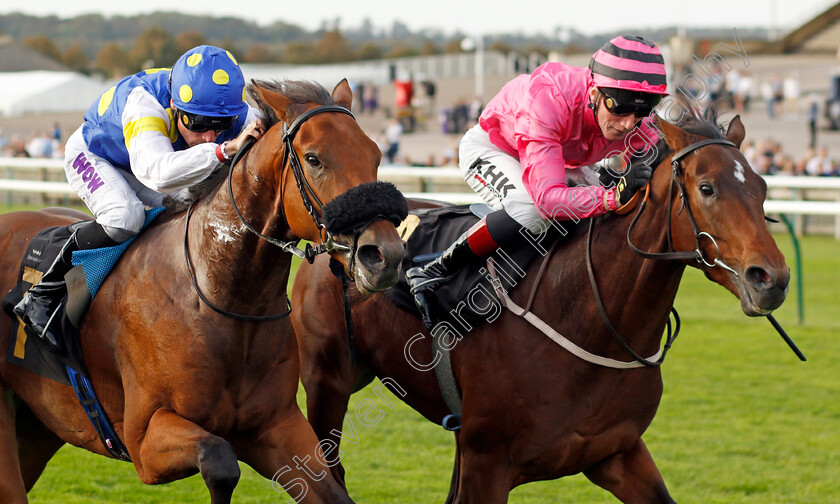 Sons-And-Lovers-0003 
 SONS AND LOVERS (David Egan) beats PLACO (left) in The Virgin Bet Daily Price Boost Maiden Stakes
Newmarket 7 Oct 2023 - Pic Steven Cargill / Racingfotos.com