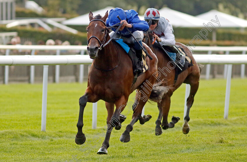 Whispering-Words-0003 
 WHISPERING WORDS (William Buick) wins The Visit racingtv.com Fillies Novice Stakes
Newmarket 4 Aug 2023 - Pic Steven Cargill / Racingfotos.com