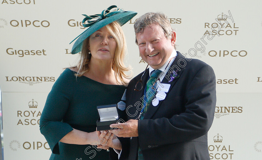 Baghdad-0006 
 Presentation by Kirsty Young to Mark Johnston for The King George V Stakes won by BAGHDAD
Royal Ascot 21 Jun 2018 - Pic Steven Cargill / Racingfotos.com