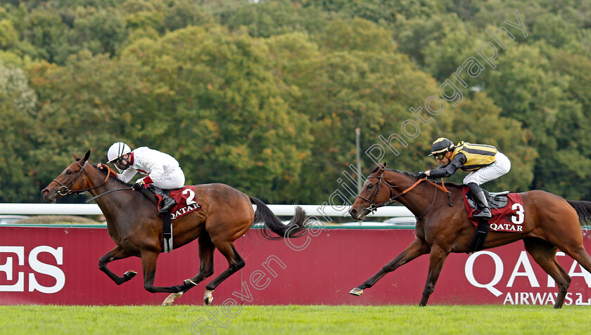 Zellie-0002 
 ZELLIE (Oisin Murphy) beats TIMES SQUARE (right) in The Qatar Prix Marcel Boussac
Longchamp 3 Oct 2021 - Pic Steven Cargill / Racingfotos.com