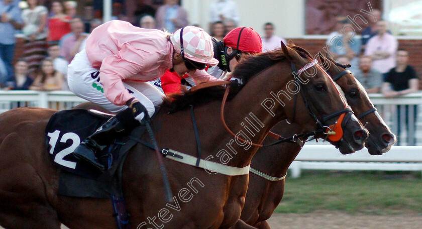 Beau-Knight-0004 
 BEAU KNIGHT (farside, Hollie Doyle) beats STEEL HELMET (nearside) in The Celebrate July's Hero Gaynor Wareham Handicap
Chelmsford 23 Jul 2019 - Pic Steven Cargill / Racingfotos.com