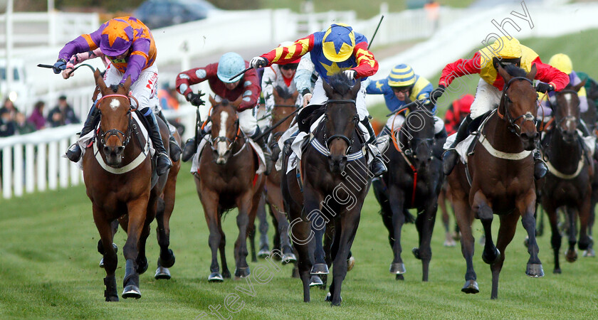 First-Assignment-0001 
 FIRST ASSIGNMENT (left, Tom Scudamore) beats VIVE LE ROI (centre) in The Brandon Hill Capital Handicap Hurdle
Cheltenham 26 Oct 2018 - Pic Steven Cargill / Racingfotos.com