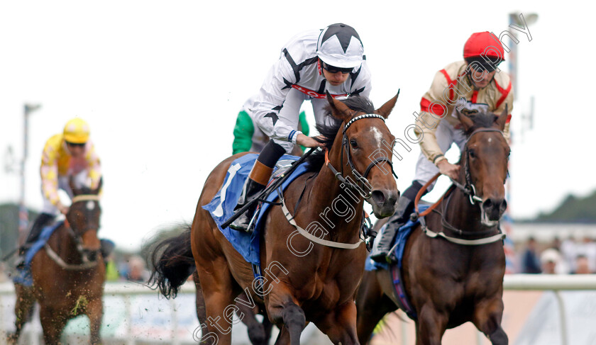 Mersea-0005 
 MERSEA (Sam James) wins The No.1 York By Guesthouse Hotels British EBF Fillies Novice Stakes
York 10 Jun 2022 - Pic Steven Cargill / Racingfotos.com