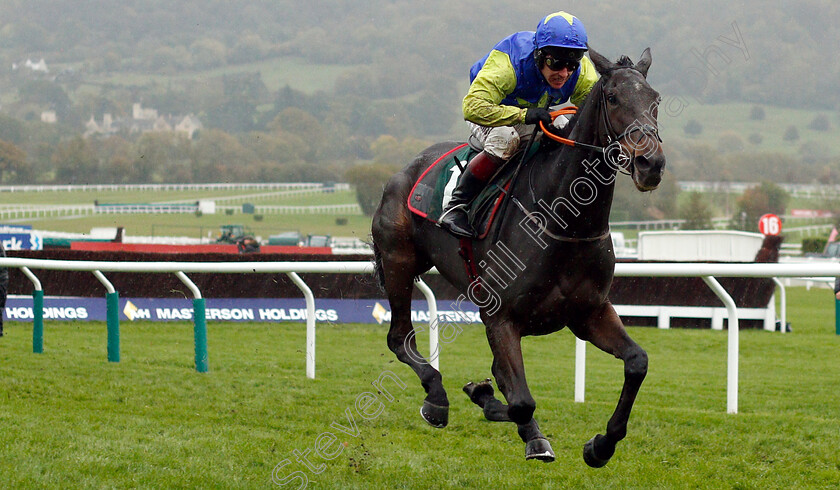 Dinons-0002 
 DINONS (Richard Johnson) wins The Randox Health Novices Hurdle
Cheltenham 27 oct 2018 - Pic Steven Cargill / Racingfotos.com