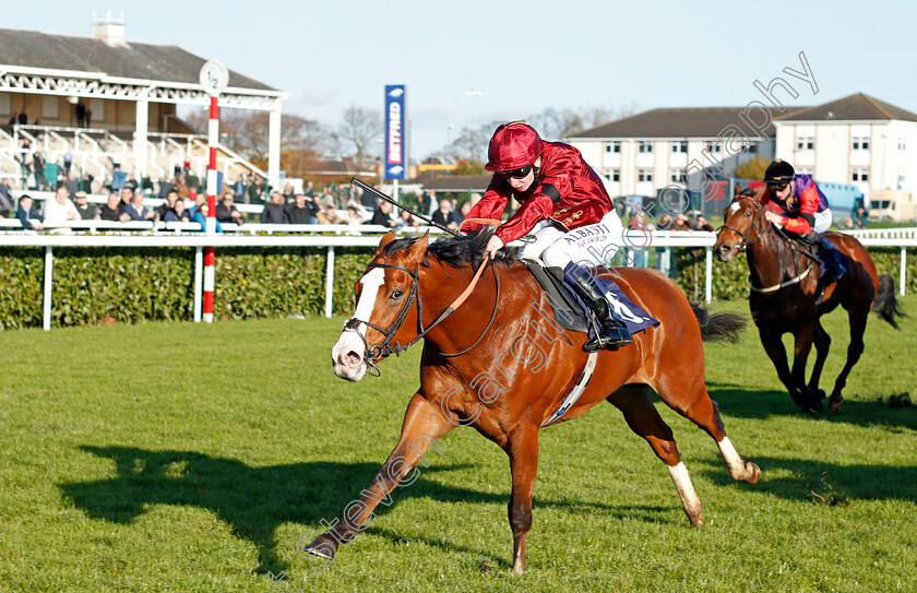 Raid-0002 
 RAID (Oisin Murphy) wins The Betfred Mobile Cock O'The North EBF Maiden Stakes Doncaster 11 Nov 2017 - Pic Steven Cargill / Racingfotos.com