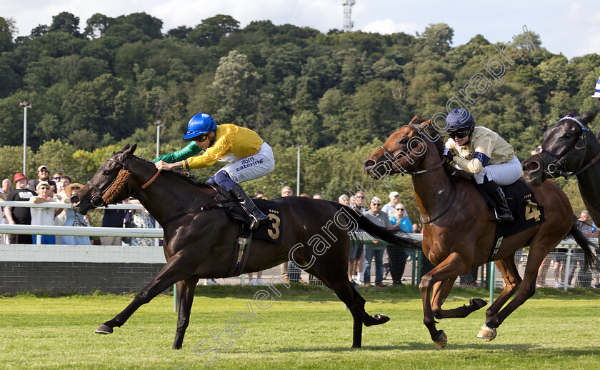 Snow-Berry-0003 
 SNOW BERRY (Alistair Rawlinson) beats DC FLYER (right) in The Blog.Rhino.Bet for Daily Racing Insight Handicap
Nottingham 19 Jul 2024 - Pic Steven Cargill / Megan Dent / Racingfotos.com