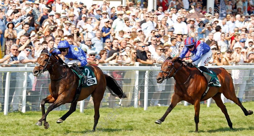 Fantastic-Moon-0006 
 FANTASTIC MOON (Rene Piechulek) beats DUBAI HONOUR (right) in The Wettstar.de 154. Grosser Preis Von Baden
Baden Baden 1 Sep 2024 - Pic Steven Cargill / Racingfotos.com