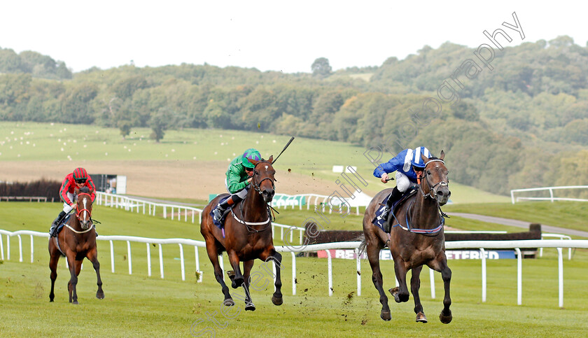 Katheefa-0002 
 KATHEEFA (Dane O'Neill) beats CHERISHED (centre) in The Network Productions Maiden Stakes Chepstow 6 Sep 2017 - Pic Steven Cargill / Racingfotos.com