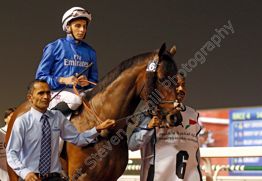 Gold-Town-0001 
 GOLD TOWN (William Buick) winner of The UAE 2000 Guineas Trial Div1 Meydan 25 Jan 2018 - Pic Steven Cargill / Racingfotos.com