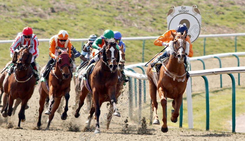 Goring-0004 
 GORING (2nd left, Georgia Dobie) beats RAUCOUS (2nd right) and EXCHEQUER (right) in The Sun Racing All-Weather Championships Apprentice Handicap
Lingfield 19 Apr 2019 - Pic Steven Cargill / Racingfotos.com