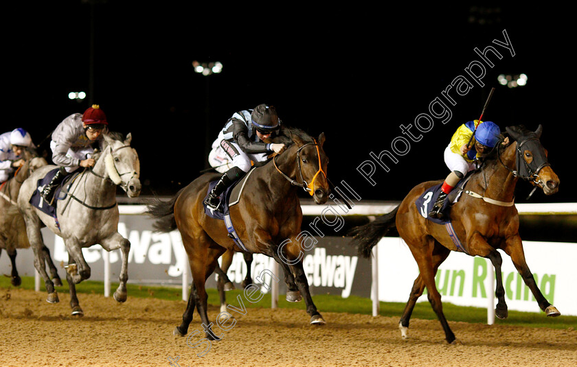 Hermocrates-0006 
 HERMOCRATES (centre, Rossa Ryan) beats NAVADIR (right) in The Ladbrokes Home Of The Odds Boost Handicap 
Wolverhampton 7 Jan 2019 - Pic Steven Cargill / Racingfotos.com