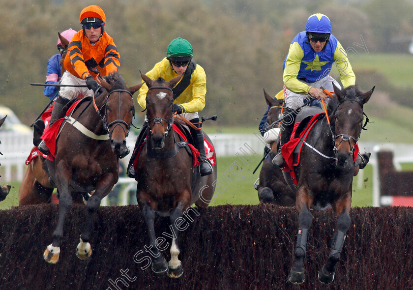 Rockpoint-Boyhood-and-Dinons-0001 
 left to right; ROCK POINT (Robbie Power) BOYHOOD (Jonathan Burke) and DINONS (Davy Russell)
Cheltenham 25 Oct 2019 - Pic Steven Cargill / Racingfotos.com