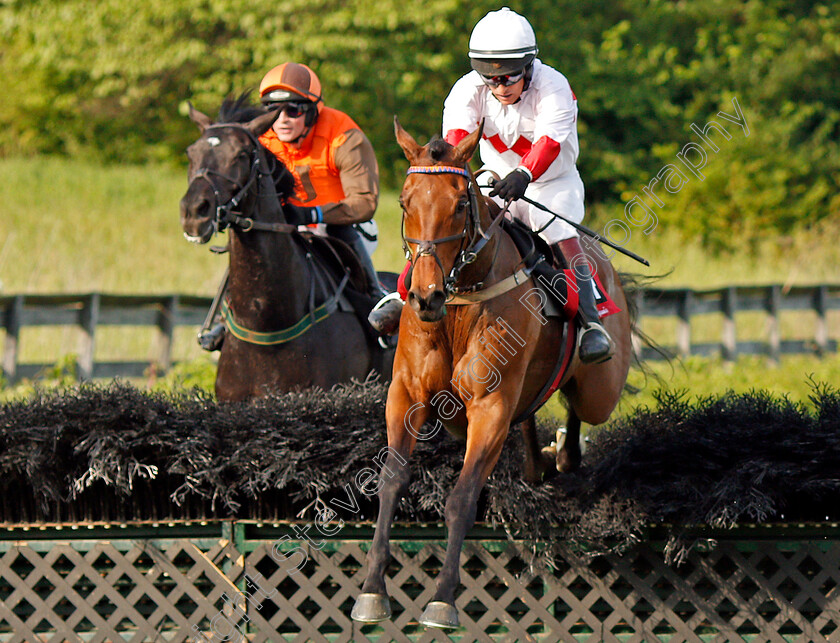 Zanjabeel-0005 
 ZANJABEEL (Ross Geraghty) wins The Calvin Houghland Iroquois Hurdle Grade 1, Percy Warner Park, Nashville 12 May 2018 - Pic Steven Cargill / Racingfotos.com