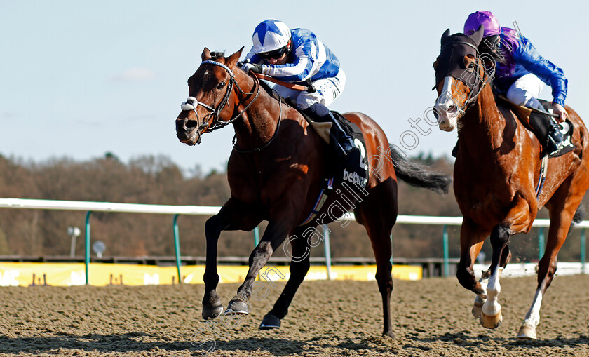 Bangkok-0005 
 BANGKOK (left, Silvestre de Sousa) beats PALAVECINO (right) in The Betway Easter Classic All-Weather Middle Distance Championships Conditions Stakes
Lingfield 2 Apr 2021 - Pic Steven Cargill / Racingfotos.com