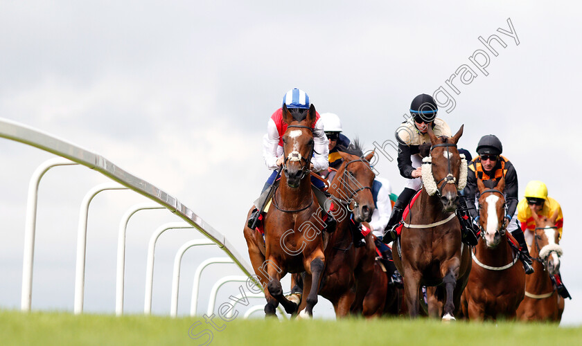 Against-The-Odds-0003 
 AGAINST THE ODDS (left, Fran Berry) leads the field at Sandown
Sandown 16 Jun 2018 - Pic Steven Cargill / Racingfotos.com