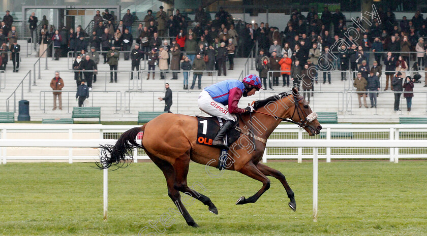 La-Bague-Au-Roi-0005 
 LA BAGUE AU ROI (Noel Fehily) wins The OLBG.com Mares Hurdle Ascot 20 Jan 2018 - Pic Steven Cargill / Racingfotos.com