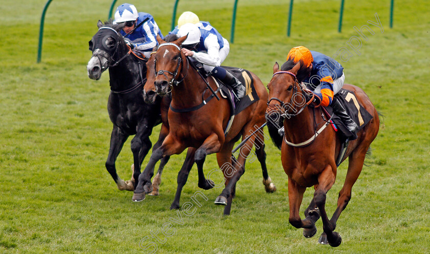 Turntable-0003 
 TURNTABLE (right, Callum Shepherd) beats JEAN BAPTISTE (centre) and FOX POWER (left) in The Back And Lay On Betfair Exchange Handicap
Newmarket 14 May 2021 - Pic Steven Cargill / Racingfotos.com