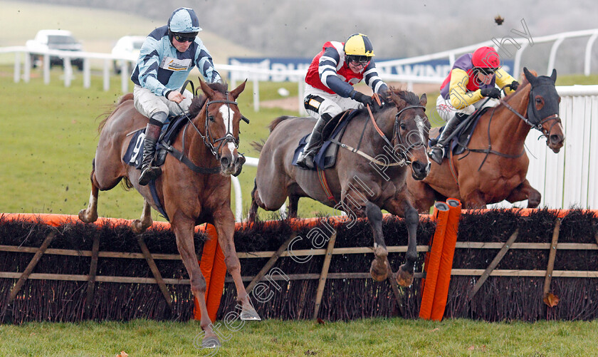 Potters-Corner-0001 
 POTTERS CORNER (centre, Jack Tudor) beats ACCORDINGTOGINO (left) in The Chepstow For Kubota Mini Diggers Handicap Hurdle
Chepstow 7 Dec 2019 - Pic Steven Cargill / Racingfotos.com