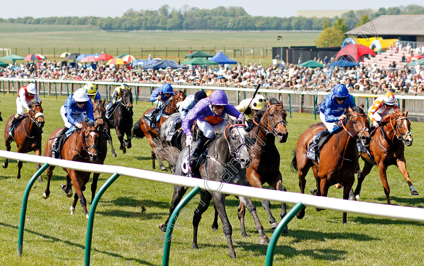 Grey-Britain-0001 
 GREY BRITAIN (Gerald Mosse) wins The Qatar Racing Handicap Newmarket 6 May 2018 - Pic Steven Cargill / Racingfotos.com