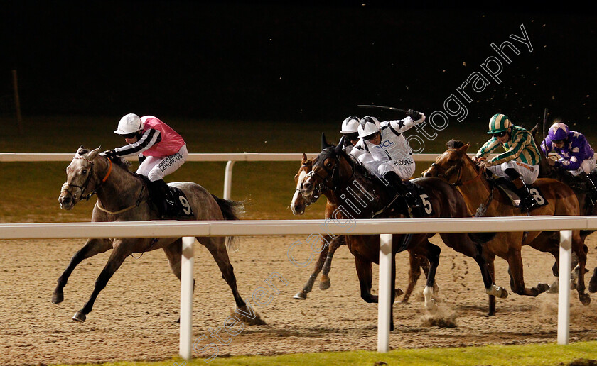 Cappananty-Con-0001 
 CAPPANANTY CON (Robert Winston) beats ALEEF (right) in The Bet totequadpot At betfred.com Handicap Chelmsford 7 Dec 2017 - Pic Steven Cargill / Racingfotos.com