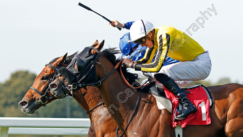 Lyndon-B-0005 
 LYNDON B (James Doyle) beats MARHABAN (farside) in The Play 4 To Score At Betway Handicap
Sandown 30 Aug 2019 - Pic Steven Cargill / Racingfotos.com