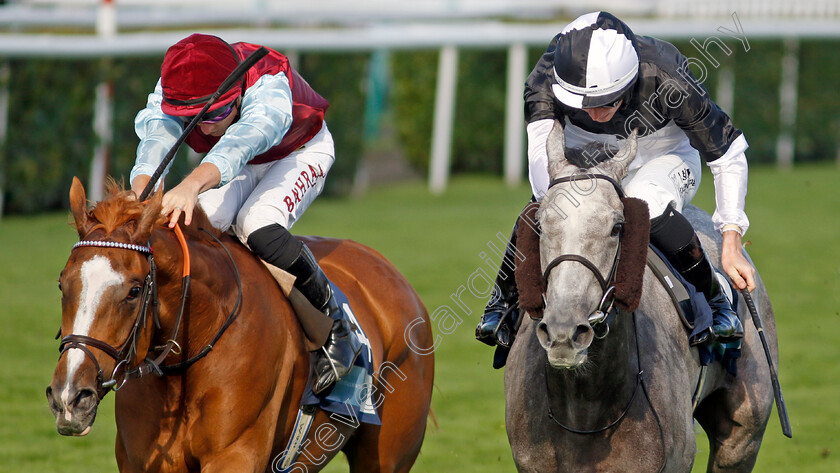 Mistressofillusion-0001 
 MISTRESSOFILLUSION (right, Rossa Ryan) beats QUEEN EMMA (left) in The British EBF Ruby Anniversary Premier Fillies Handicap
Doncaster 15 Sep 2023 - Pic Steven Cargill / Racingfotos.com