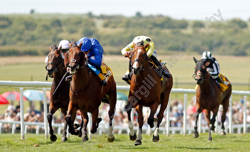 King-Of-Conquest-0006 
 KING OF CONQUEST (left, William Buick) beats AIMERIC (right) in The JCB Fred Archer Stakes
Newmarket 29 Jun 2024 - Pic Steven Cargill / Racingfotos.com