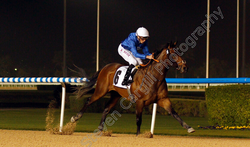 Gold-Town-0006 
 GOLD TOWN (William Buick) wins The UAE 2000 Guineas Trial Div1 Meydan 25 Jan 2018 - Pic Steven Cargill / Racingfotos.com