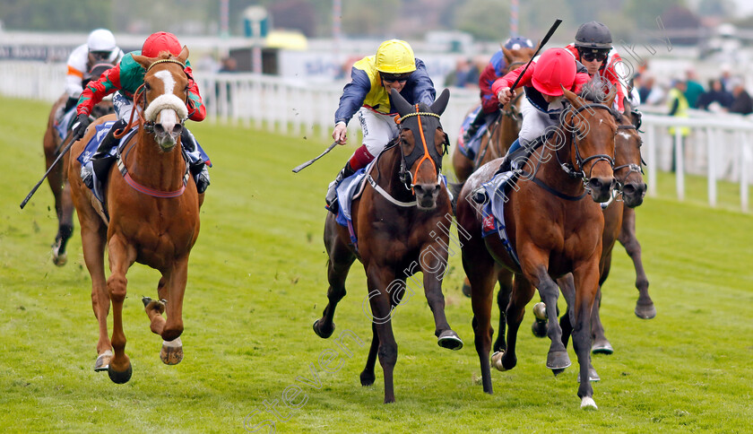 Croupier-0002 
 CROUPIER (right, William Buick) beats POINT LYNAS (centre) and NORTHERN EXPRESS (left) in The Sky Bet Hambleton Handicap
York 18 May 2023 - Pic Steven Cargill / Racingfotos.com