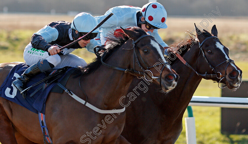 Byford-0003 
 BYFORD (left, Jason Hart) beats CHARLIE ARTHUR (right) in The Betway Handicap
Lingfield 26 Feb 2021 - Pic Steven Cargill / Racingfotos.com