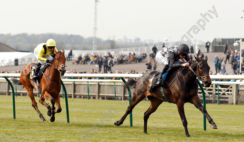 Lavender s-Blue-0003 
 LAVENDER'S BLUE (Robert Havlin) wins The bet365 EBF Fillies Maiden Stakes Div2
Newmarket 16 Apr 2019 - Pic Steven Cargill / Racingfotos.com