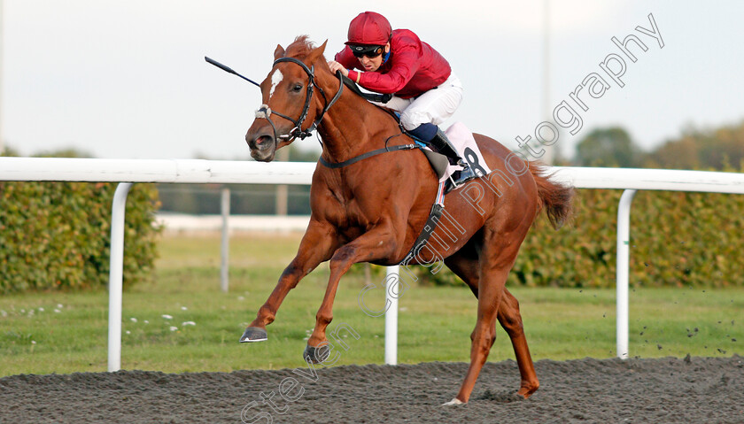 Maximum-Effect-0004 
 MAXIMUM EFFECT (Nicky Mackay) wins The Close Brothers Business Finance Maiden Fillies Stakes
Kempton 9 Oct 2019 - Pic Steven Cargill / Racingfotos.com