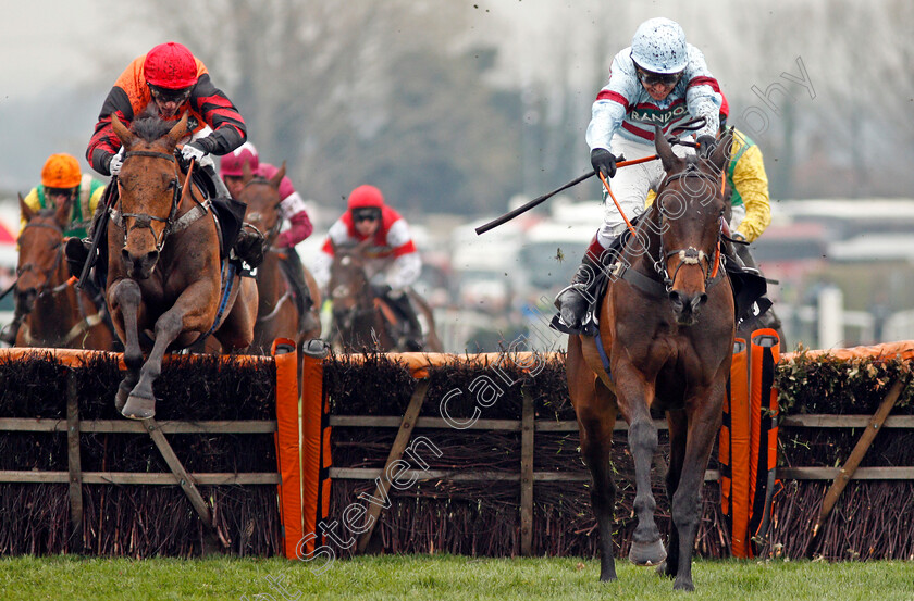 Lalor-0003 
 LALOR (Richard Johnson) beats BEDROCK (left) in The Betway Top Novices Hurdle Aintree 13 Apr 2018 - Pic Steven Cargill / Racingfotos.com