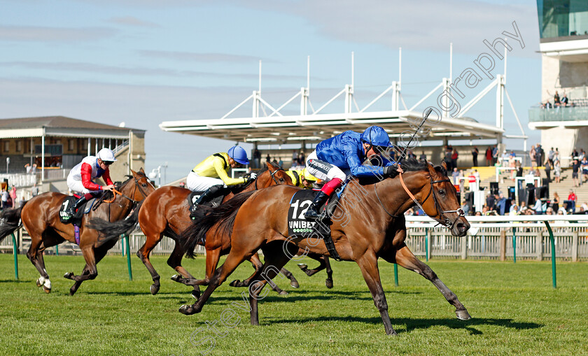 Soft-Whisper-0003 
 SOFT WHISPER (Frankie Dettori) wins The Unibet 3 Uniboosts A Day EBF Rosemary Stakes'
Newmarket 24 Sep 2021 - Pic Steven Cargill / Racingfotos.com