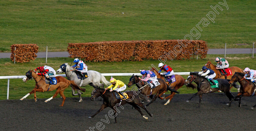 Capote s-Dream-0002 
 CAPOTE'S DREAM (yellow, Kieran Shoemark) beats TURANGA LEELA (left) in The Unibet Extra Place Offers Every Day Handicap
Kempton 24 Feb 2021 - Pic Steven Cargill / Racingfotos.com