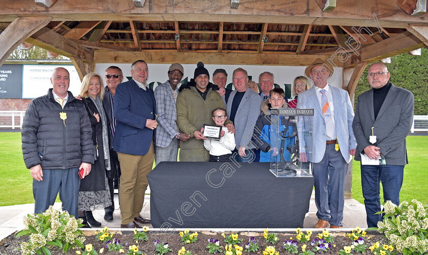 Got-To-Love-A-Grey-0015 
 Presentation for The British Racing Supports Stephen Lawrence Day Restricted Novice Stakes
Nottingham 22 Apr 2023 - pic Steven Cargill / Becky Bailey / Racingfotos.com