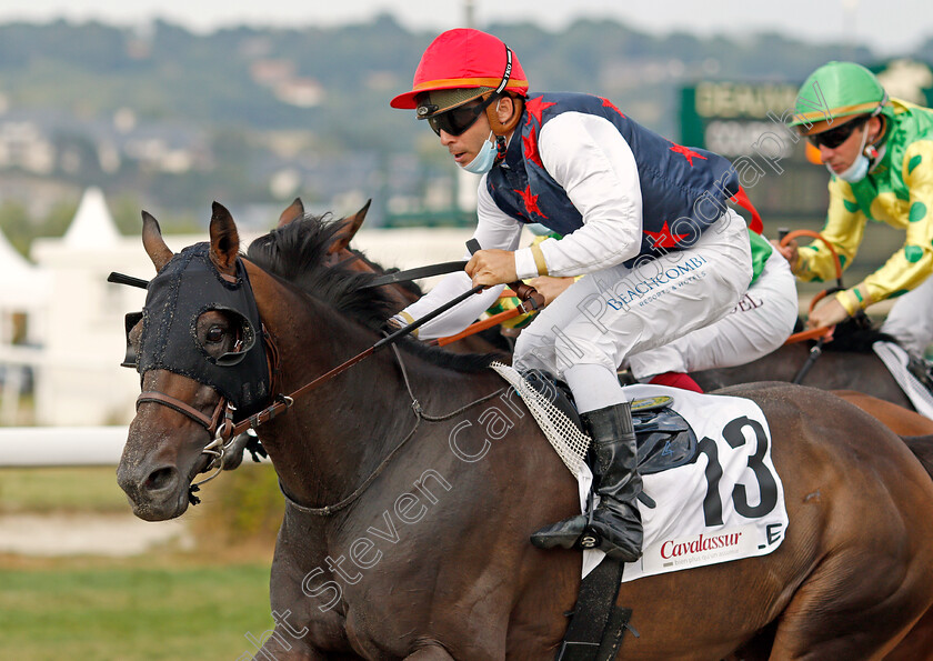 Black-Princess-0005 
 BLACK PRINCESS (Maxime Guyon) wins The Prix Cavalassur
Deauville 8 Aug 2020 - Pic Steven Cargill / Racingfotos.com