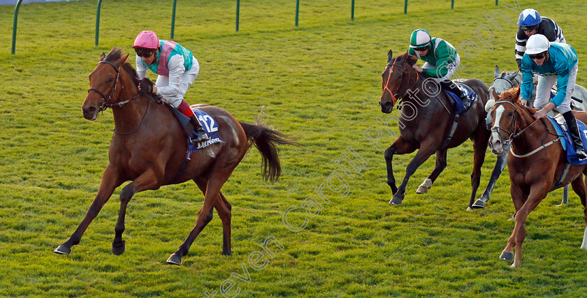 Monarchs-Glen-0004 
 MONARCHS GLEN (Frankie Dettori) beats ROBIN OF NAVAN (right) in The Darley Club Stakes Newmarket 14 Oct 2017 - Pic Steven Cargill / Racingfotos.com