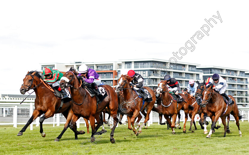 Karibana-0001 
 KARIBANA (left, Shane Kelly) beats INHALATION (2nd left) in The Cash Out At bet365 Handicap
Newbury 19 Jul 2020 - Pic Steven Cargill / Racingfotos.com